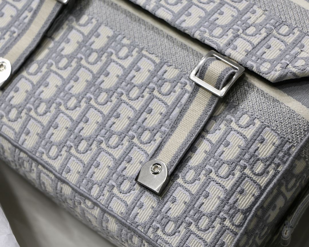 Camp Bag Oblique Embroidery Blue/Grey For Women‎ 11in/ 28cm CD1:1High-quality replica