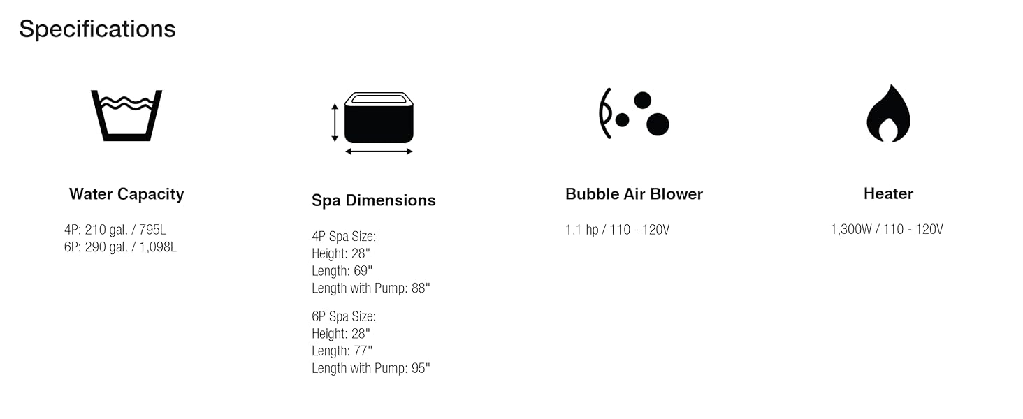 Intex PureSpa Plus Greystone Spa gonflable carré 6 personnes avec 170 AirJets