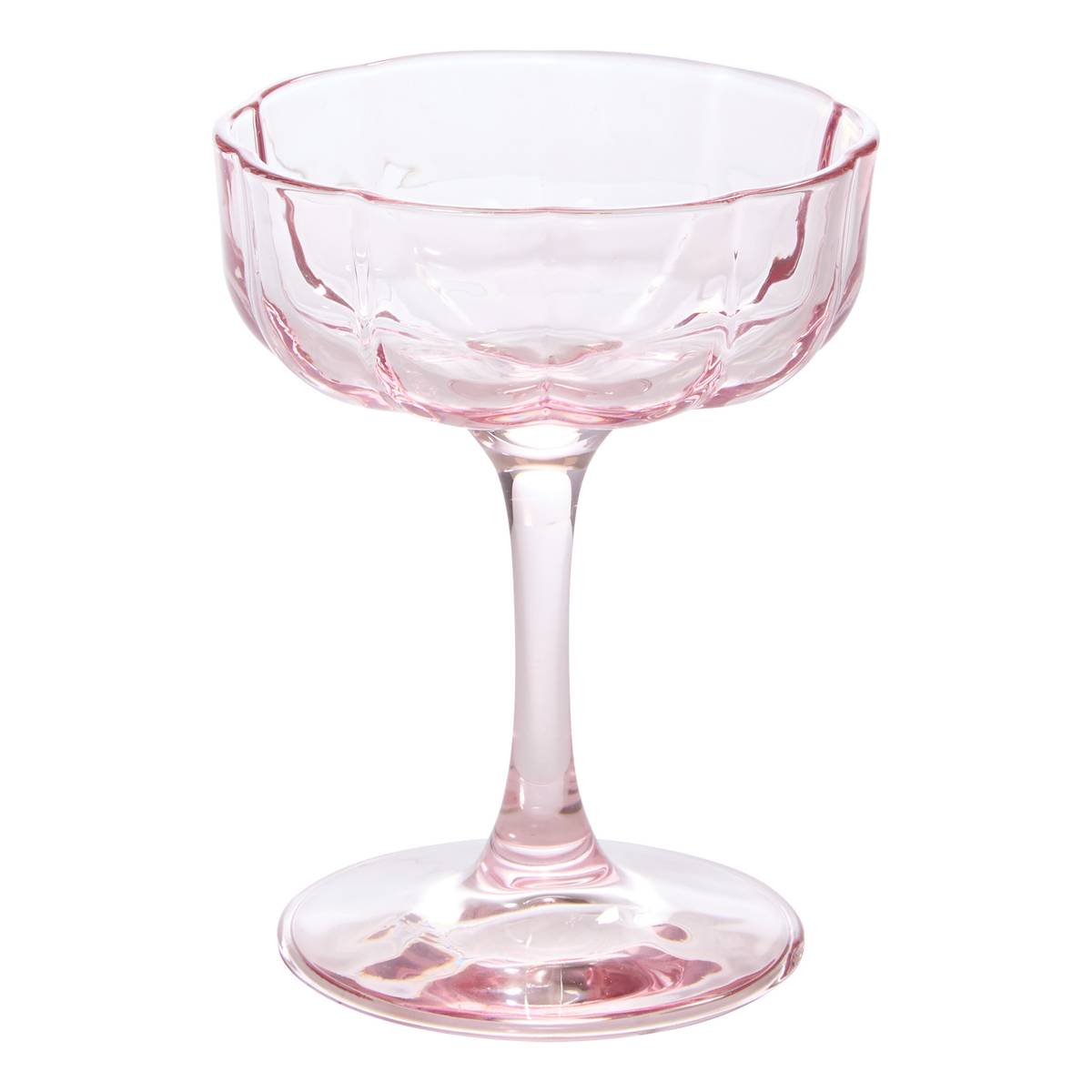 Set of 6 "Fleur De Rose" cocktail glasses 150 ml, glass, Pink