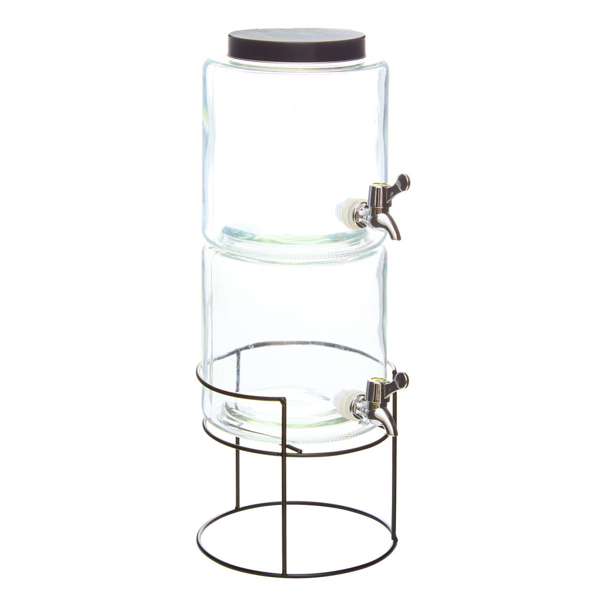 "Distri" Beverage Dispenser Glass, 2x3.8L, Transparent