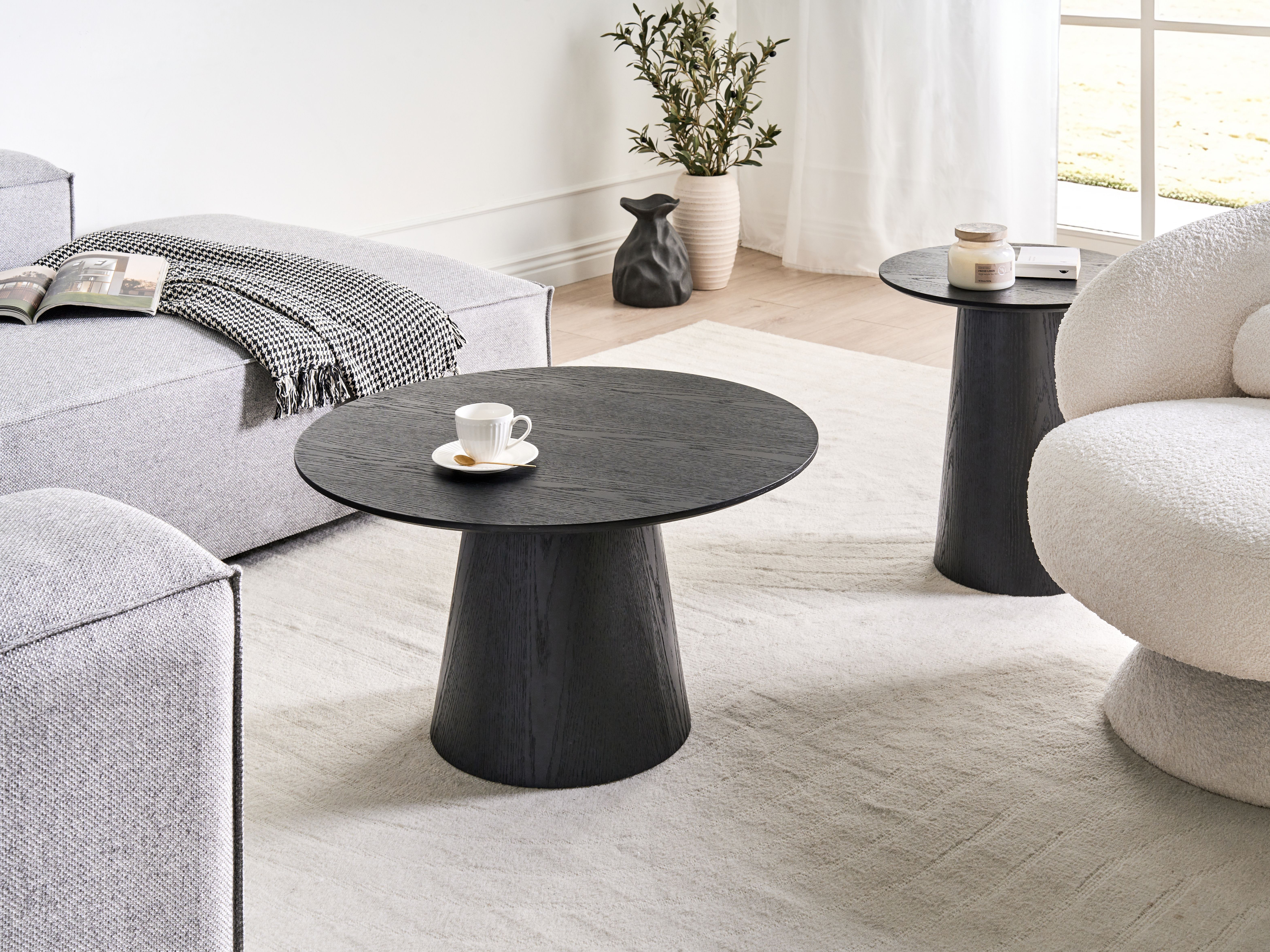 Coffee Table WANDO Black Ash Wood