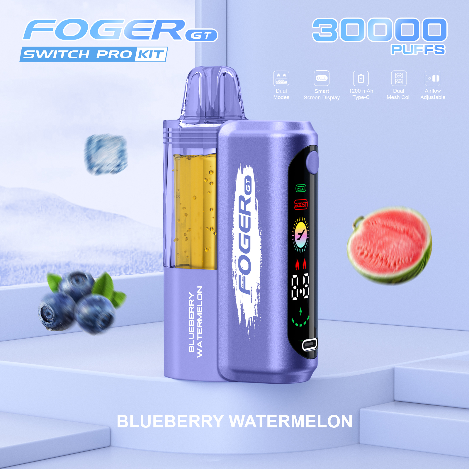 （5 Pack）Foger GT 30000 Puffs Disposable Vape Pod Kit