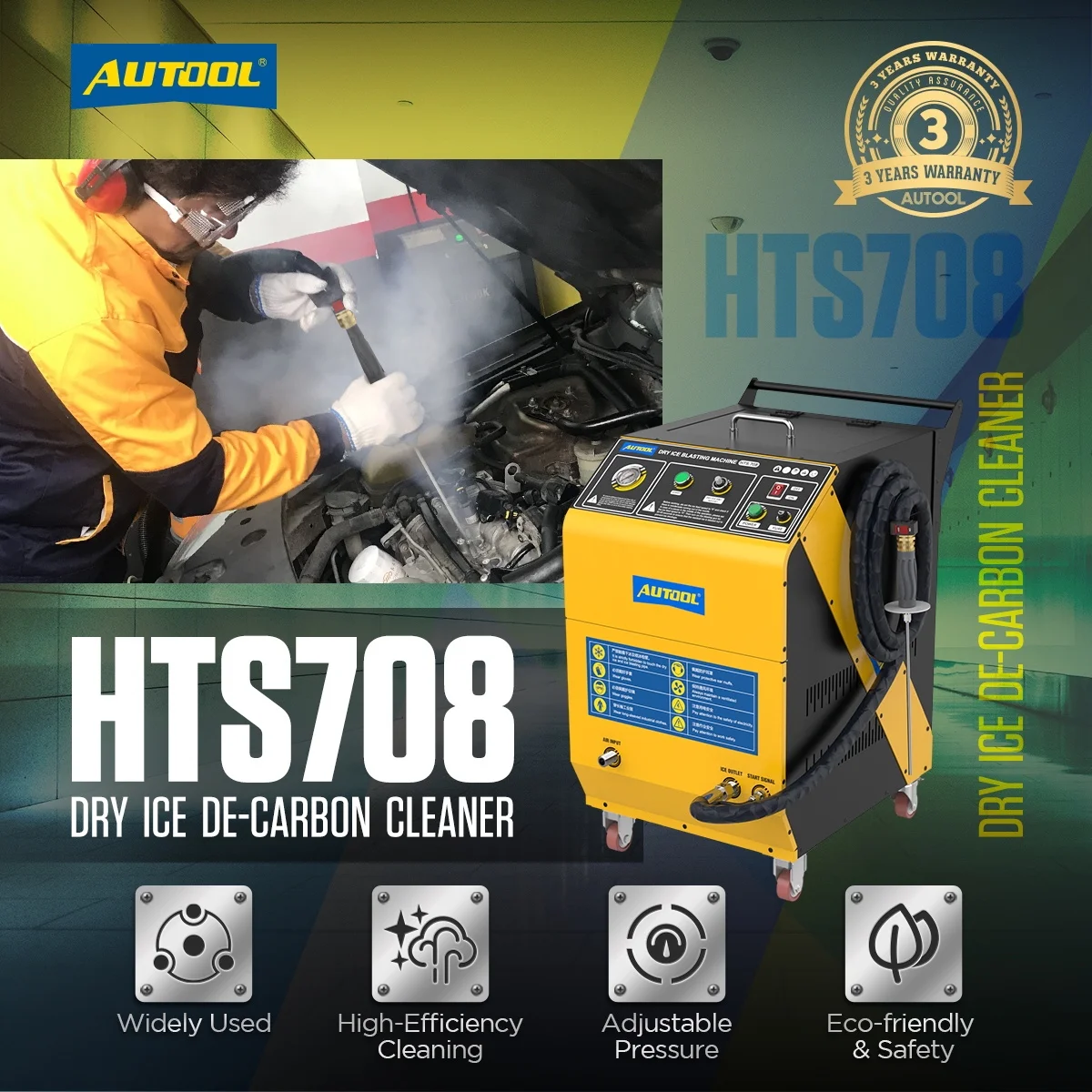 AUTOOL HTS558 Walnut Sand Carbon Deposition Clean Machine Walnut Shell Media Powder Sandblasting Machine Automotive Engine Intake Pipe Valve De-Carbon Cleaning Machine for Rust Grime Paint Removing - Image 21