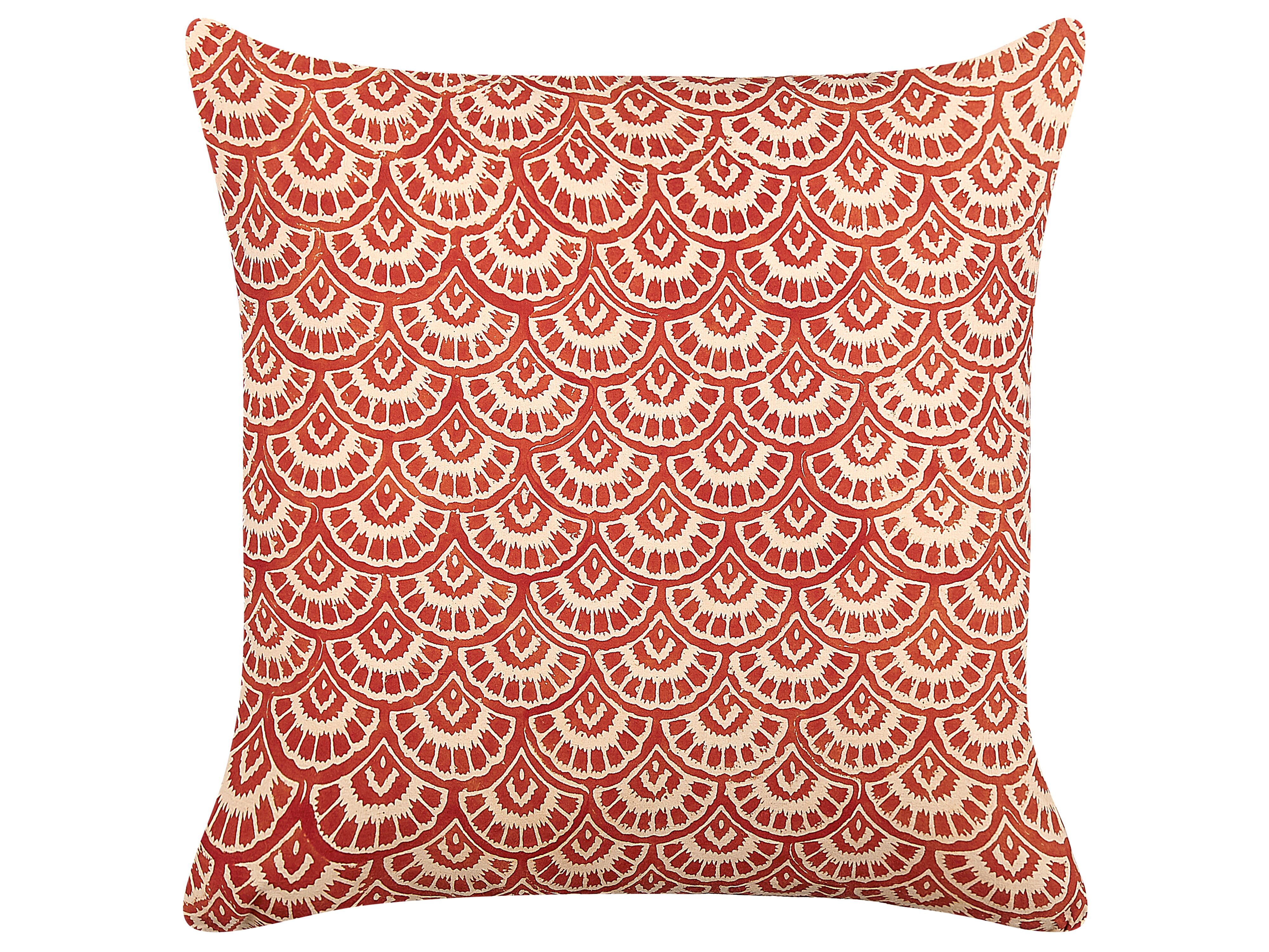 Throw Cushion RHUS Cotton 45 x 45 cm Red Geometric Pattern