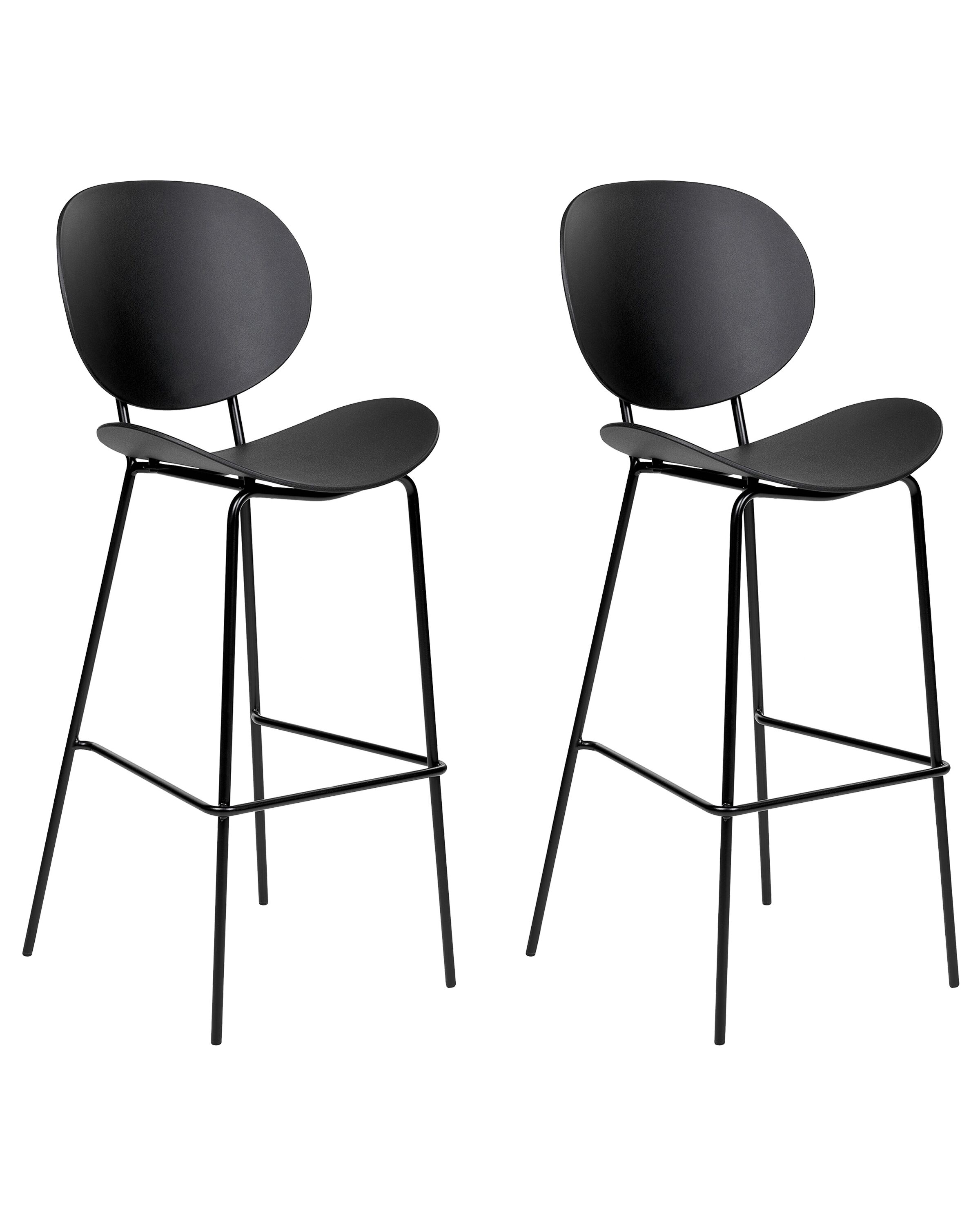 Set of 2 Bar Chairs SHONTO Black