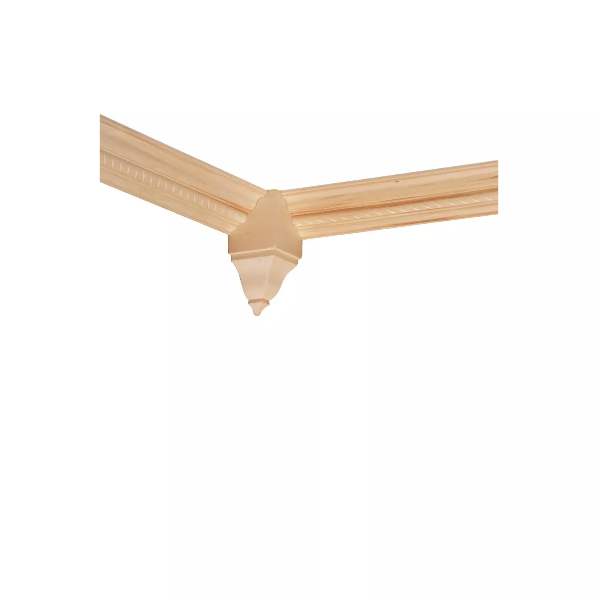 House of Fara 4-3/8 In. x 2 In. x 2 In. Unfinished Hardwood Inside Corner Block