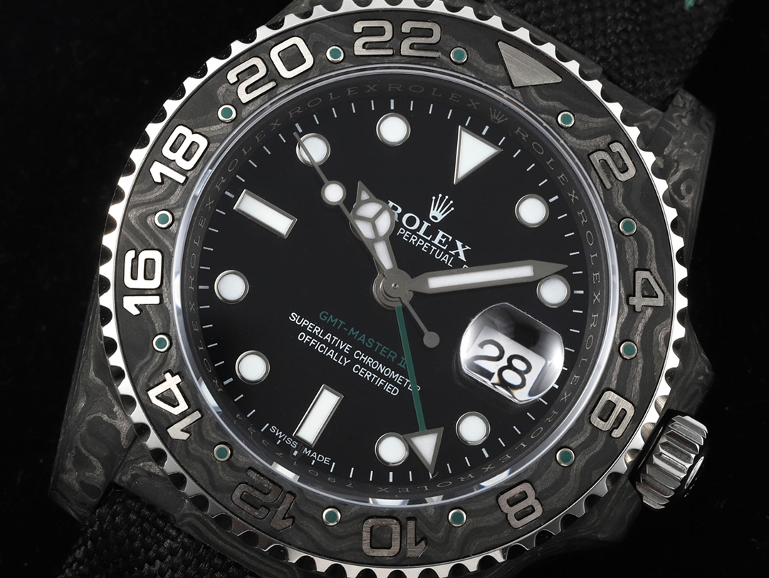 Diw New Rolex Ultra Limited Edition GMT-MASTER II-Carbon Fiber-Black(1:1 replica) - Elite Watch Atelier