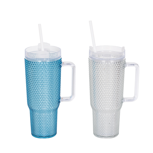 700ML PP Plastic Gel Cup with Handle and Straw Bottle for Adults Leak Proof Eco-Friendly Party Use