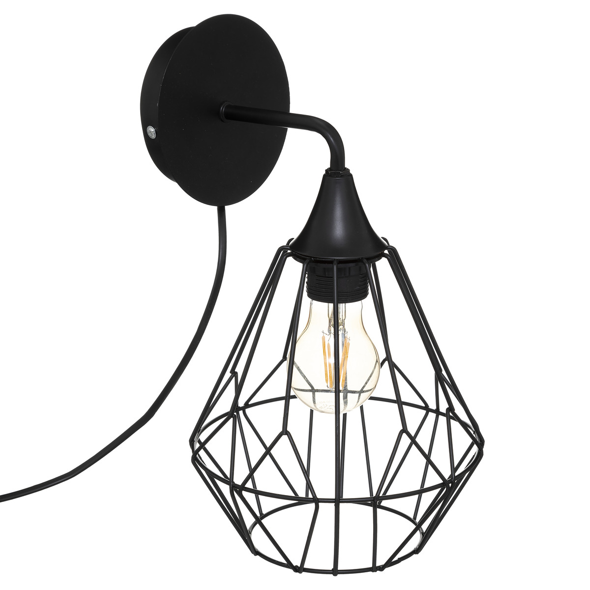 Wall lamp "Flave" metal Black, D.19 cm