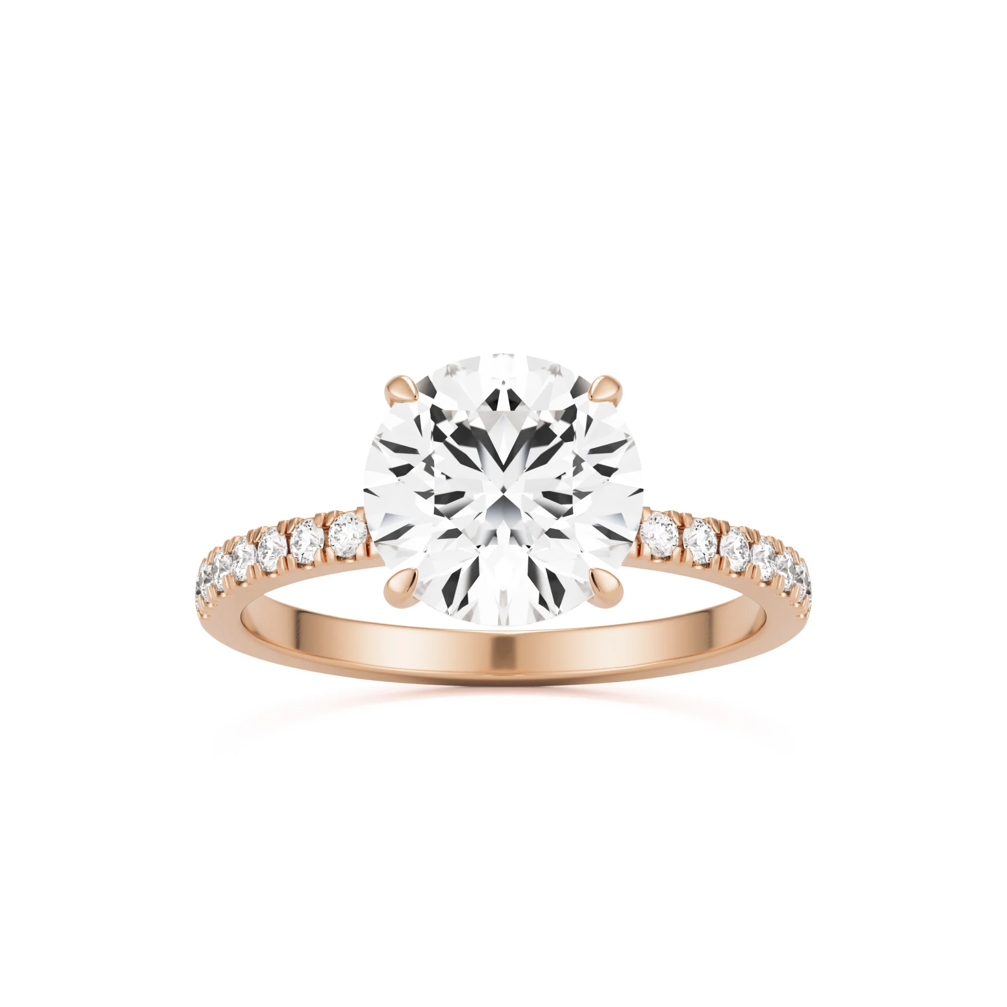 The Four Prong Round Pavé