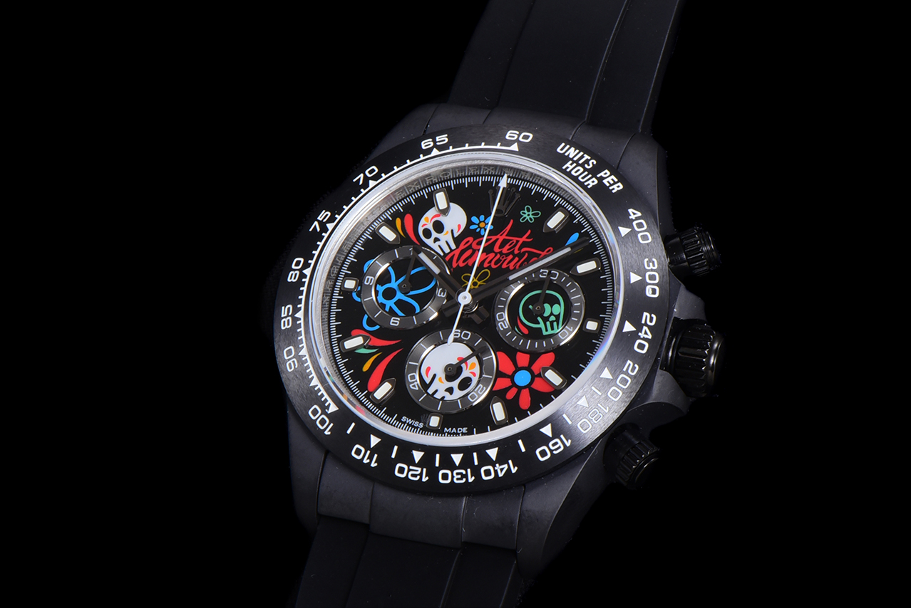 Rolex Daytona-AET x ROLEX x Picasso Crossover-Charles the Great-Black(1:1 replica) - Elite Watch Atelier