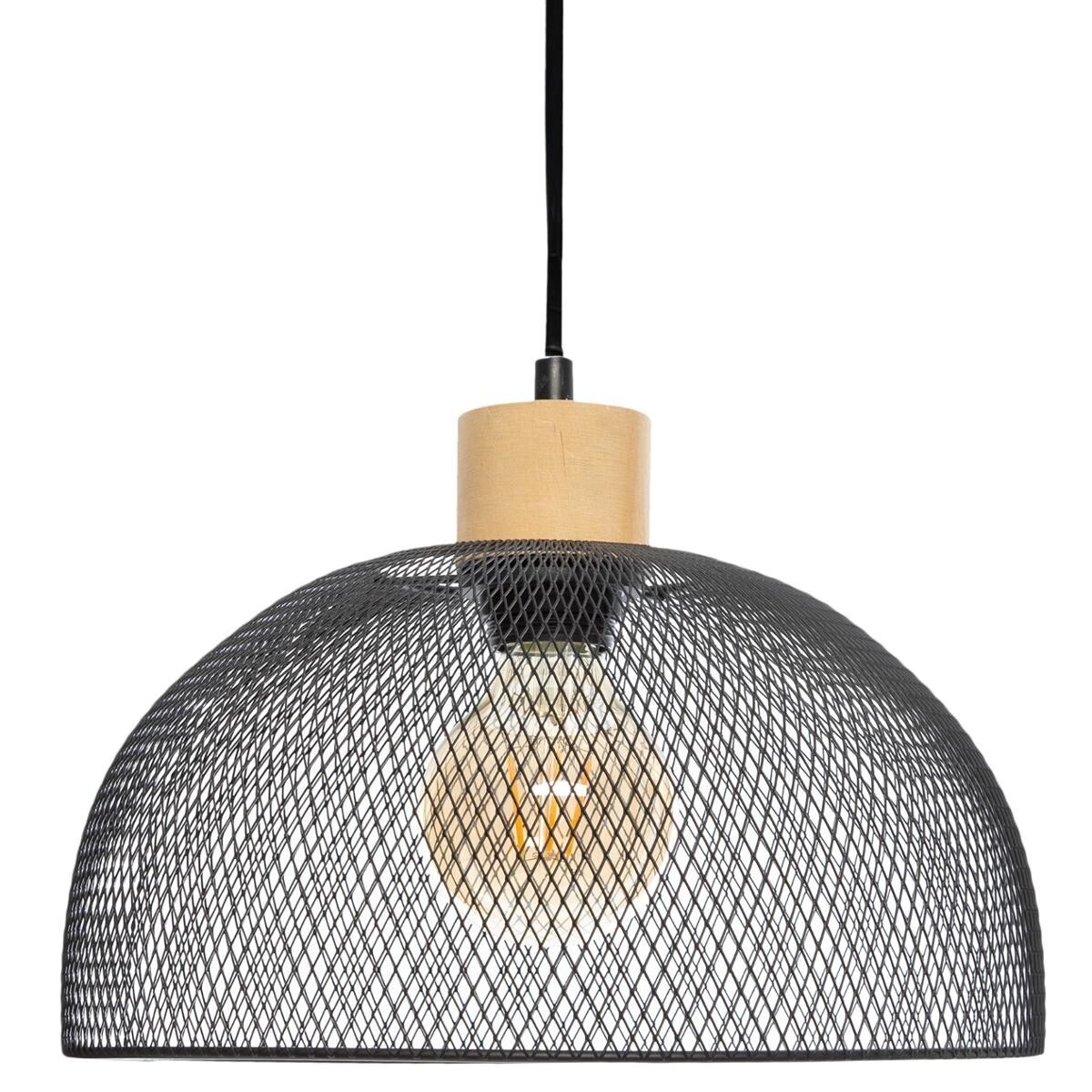 Suspension lamp "Sam" Black metal, D.30 cm