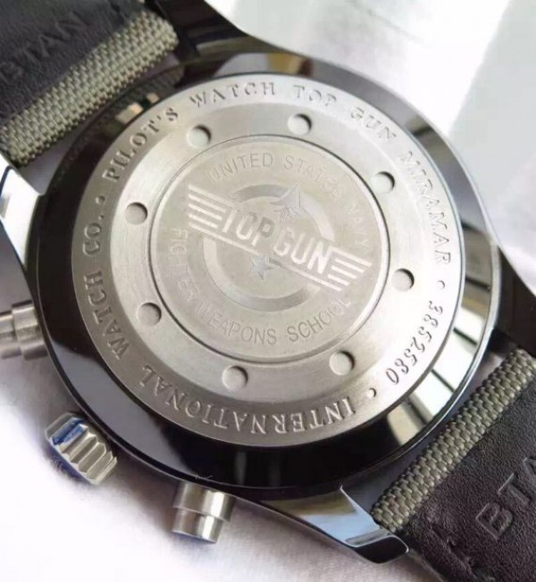 Replica IWC V6 Pilot Chrono IW388002 Real Ceramic Nylon Strap A7750 - Top club