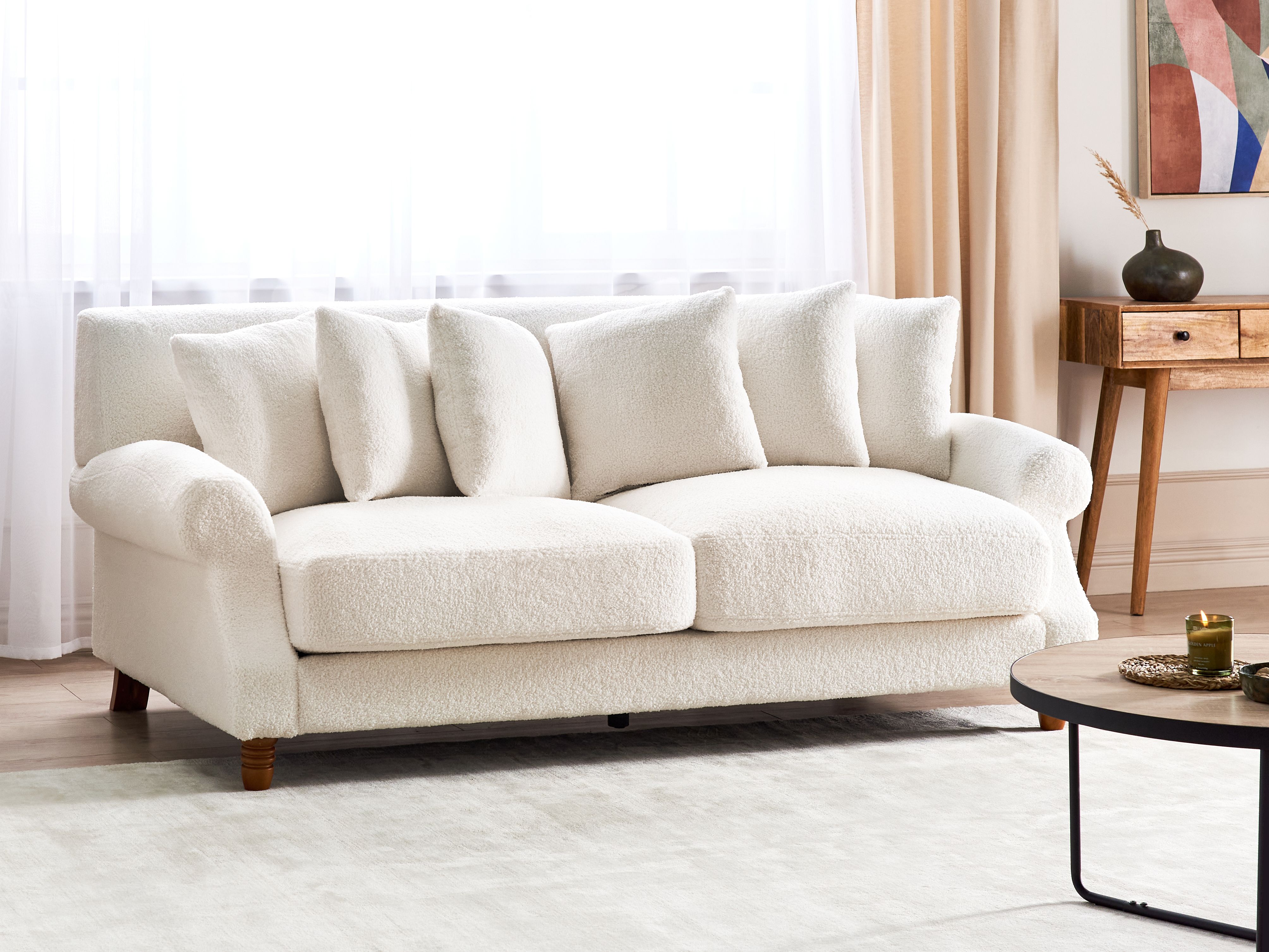 Sofa 2 Seater EIKE Boucle Off-White