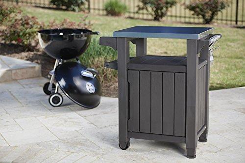 Keter Unity Outdoor Storage Table And Cabinet, 40 Gallons, Espresso Brown - Image 2 Keter Unity Outdoor Storage Table And Cabinet, 40 Gallons, Espresso Brown - Image 2
