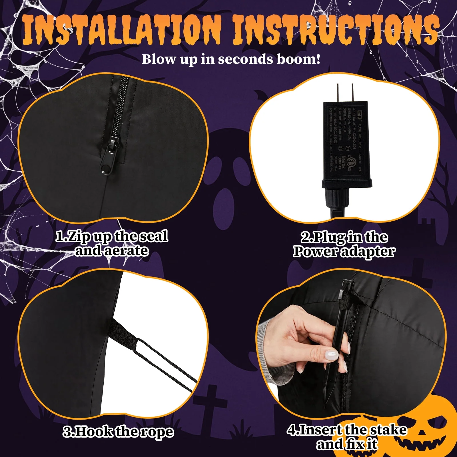 Ktaxon 6' Halloween Inflatables Skeleton Outdoor Halloween Decoration Emerging Large Skeleton - Image 8 Ktaxon 6' Halloween Inflatables Skeleton Outdoor Halloween Decoration Emerging Large Skeleton - Image 8