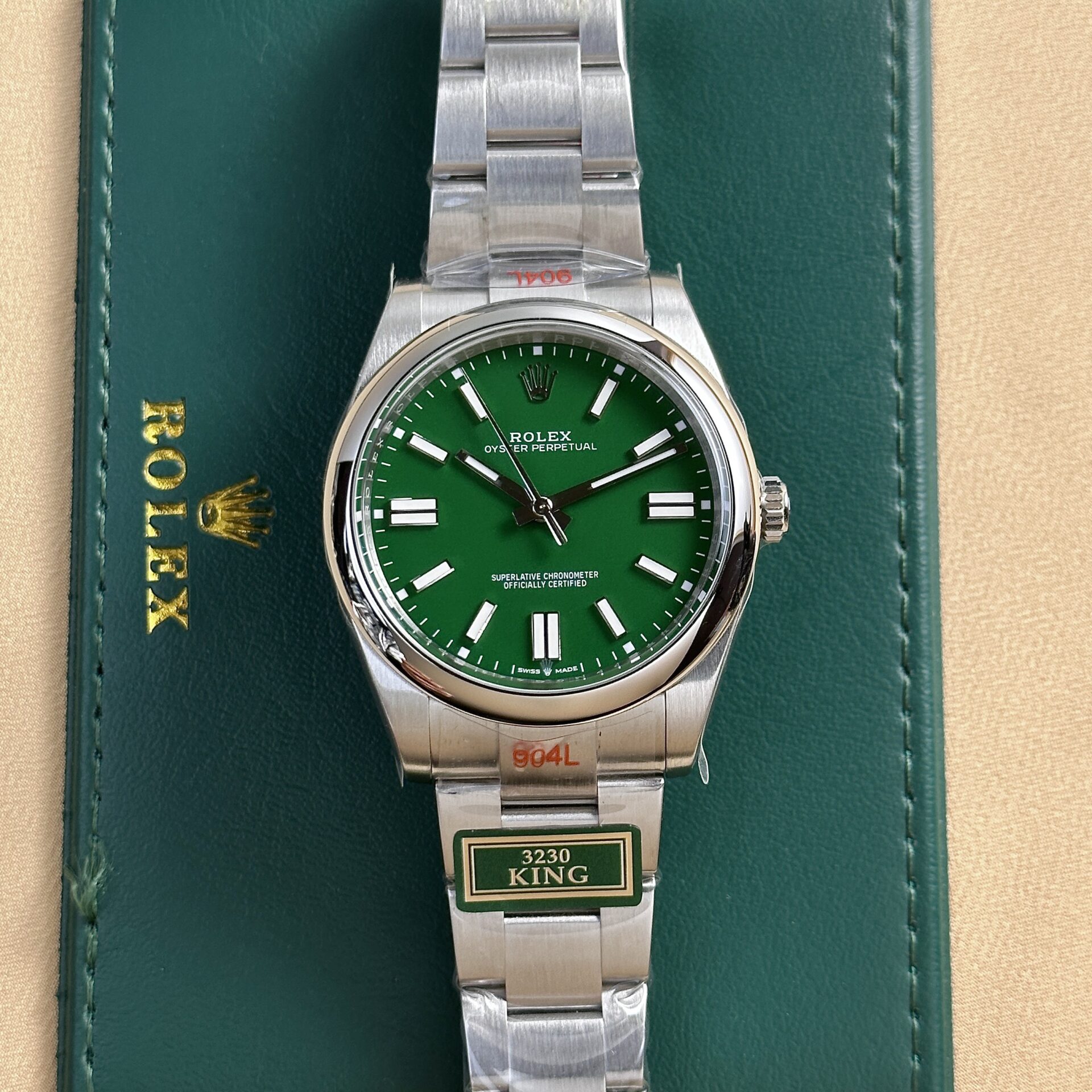 Rolex Oyster Perpetual 124300 Green Dial Replica Watch 41mm - Top club