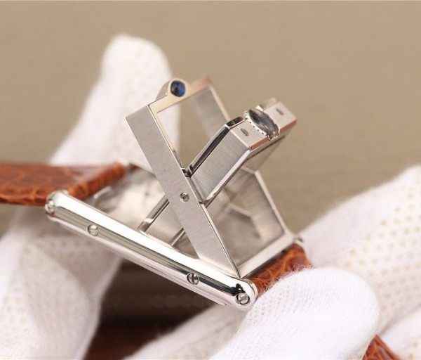 Replica Cartier Tank Reversible White Dial Leather Strap - Top club
