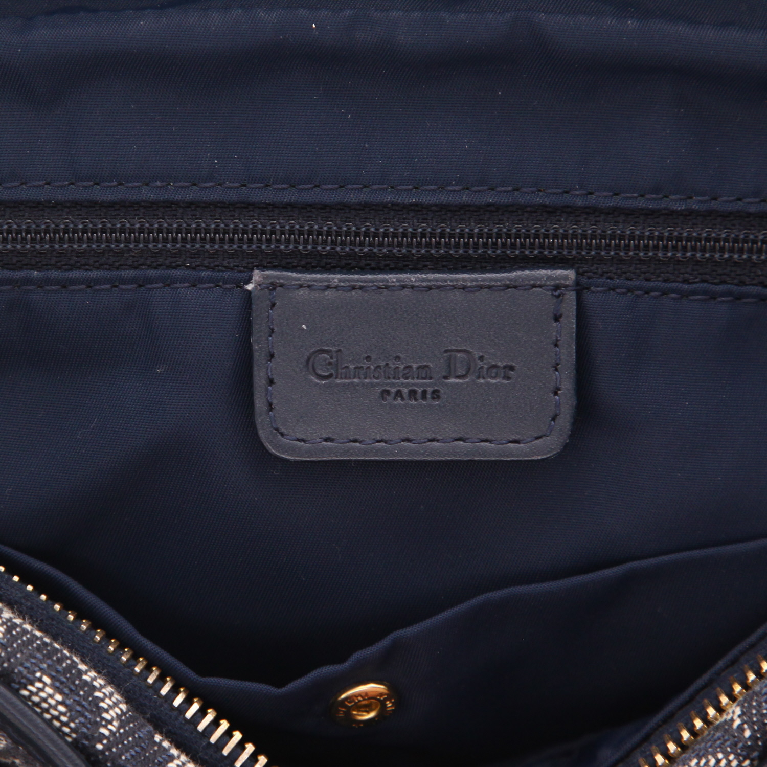 Dior handbag in navy blue monogram canvas Oblique and navy blue leather1:1High-quality replica