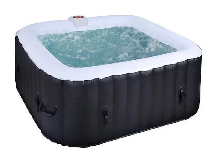Spa gonflable SUNSPA AC02 6 places 185 x 185 x 65 cm 130 micro-jets Noir
