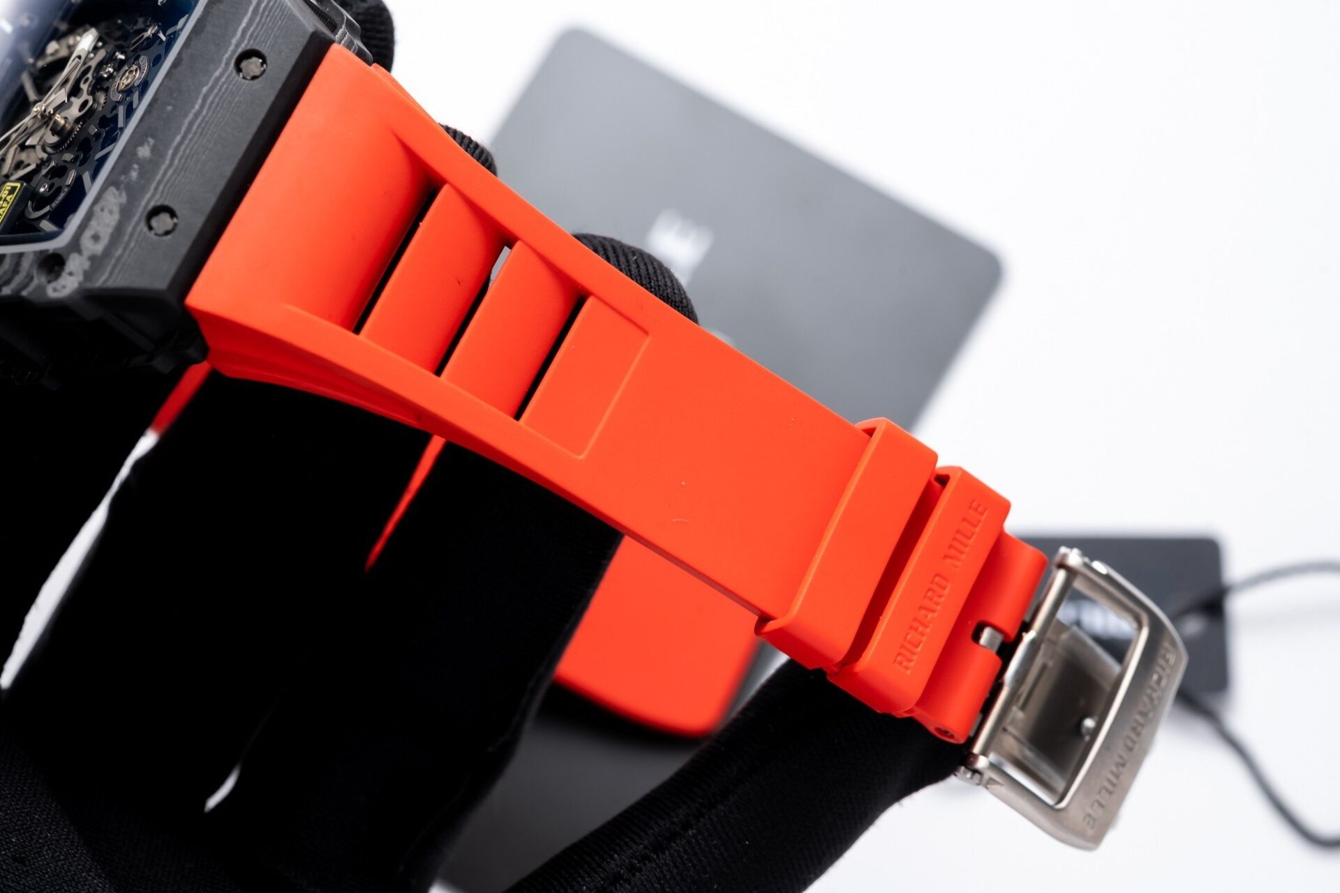 Richard Mille RM35-01 Replica 1:1 Watch Red Rubber Strap 45mm - Top club