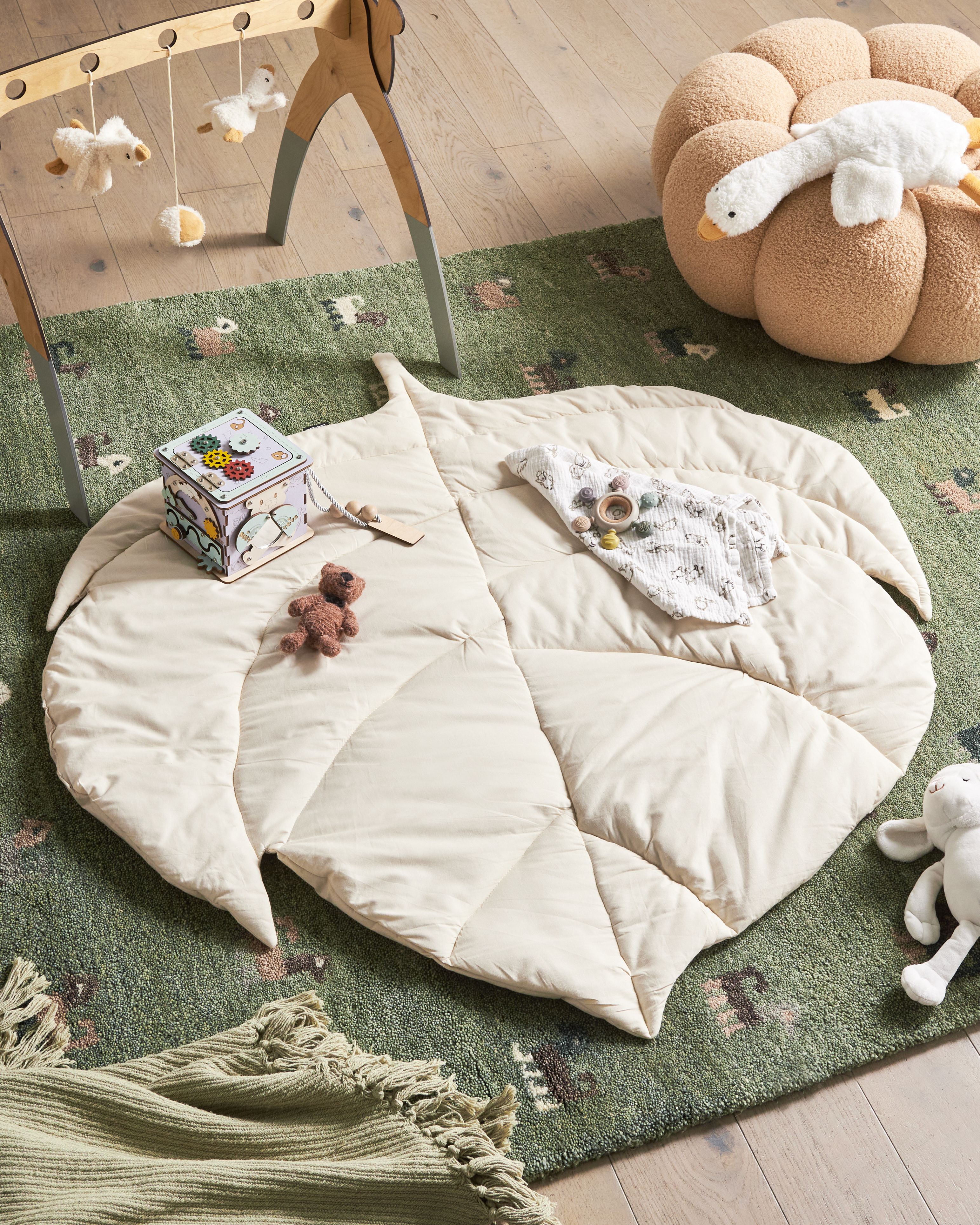 Kids Playmat OLIMP 110 x 110 cm Cotton Off-White