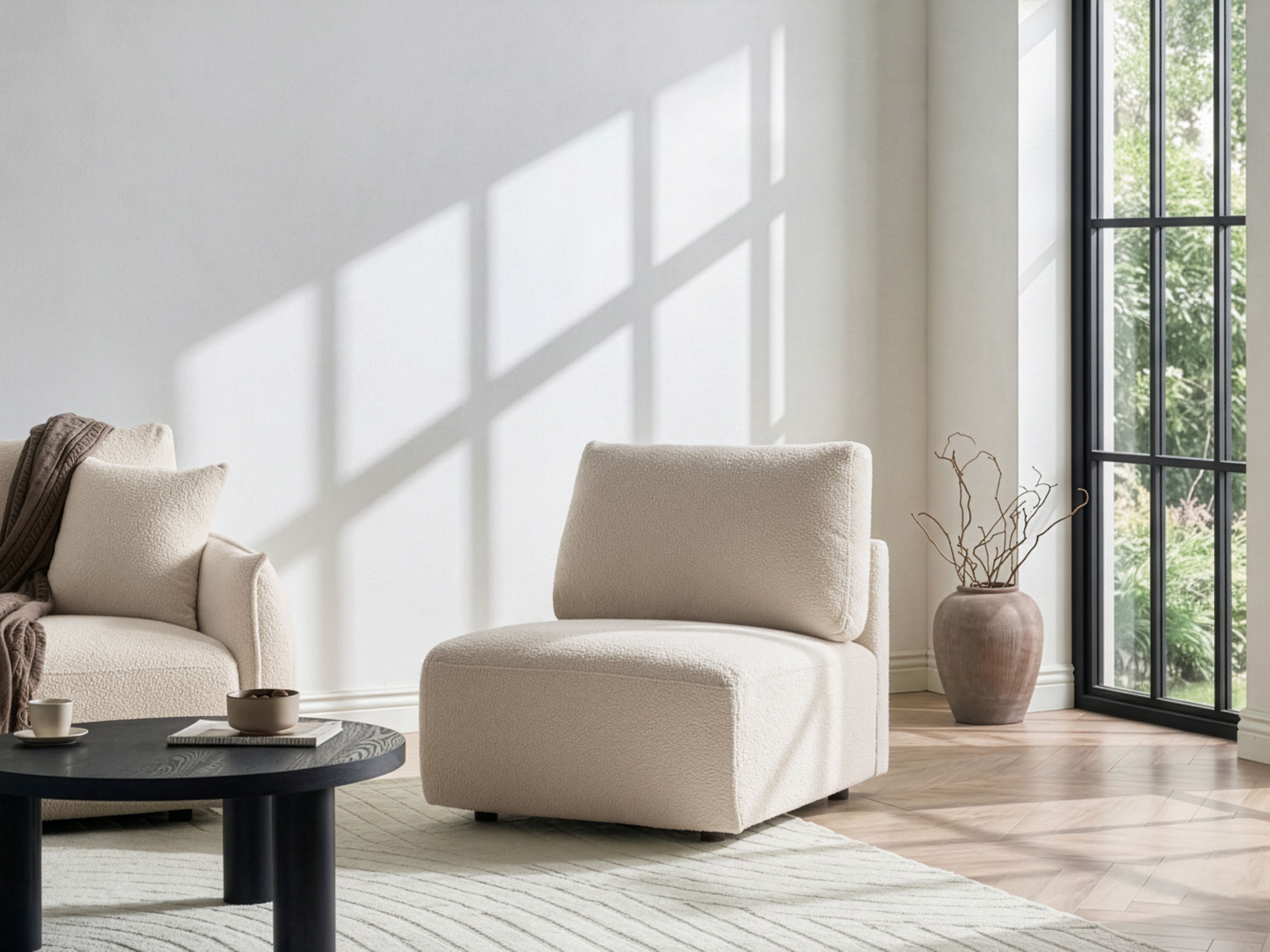 1-Seat Section MESNALI Boucle Off-White