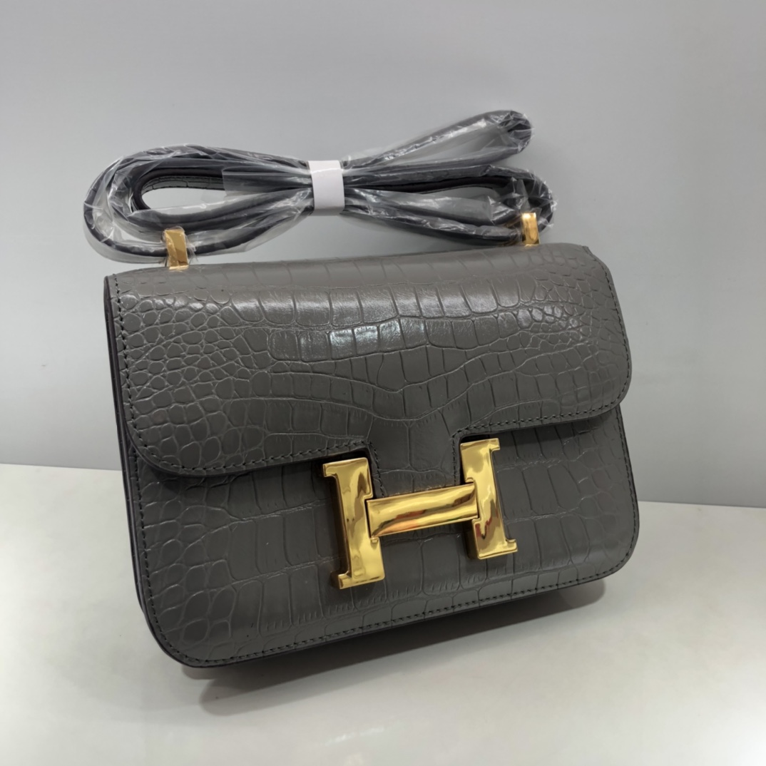Replica Hermes Constance Crocodile Leather Pattern Cross Body Bag1:1High-quality replica