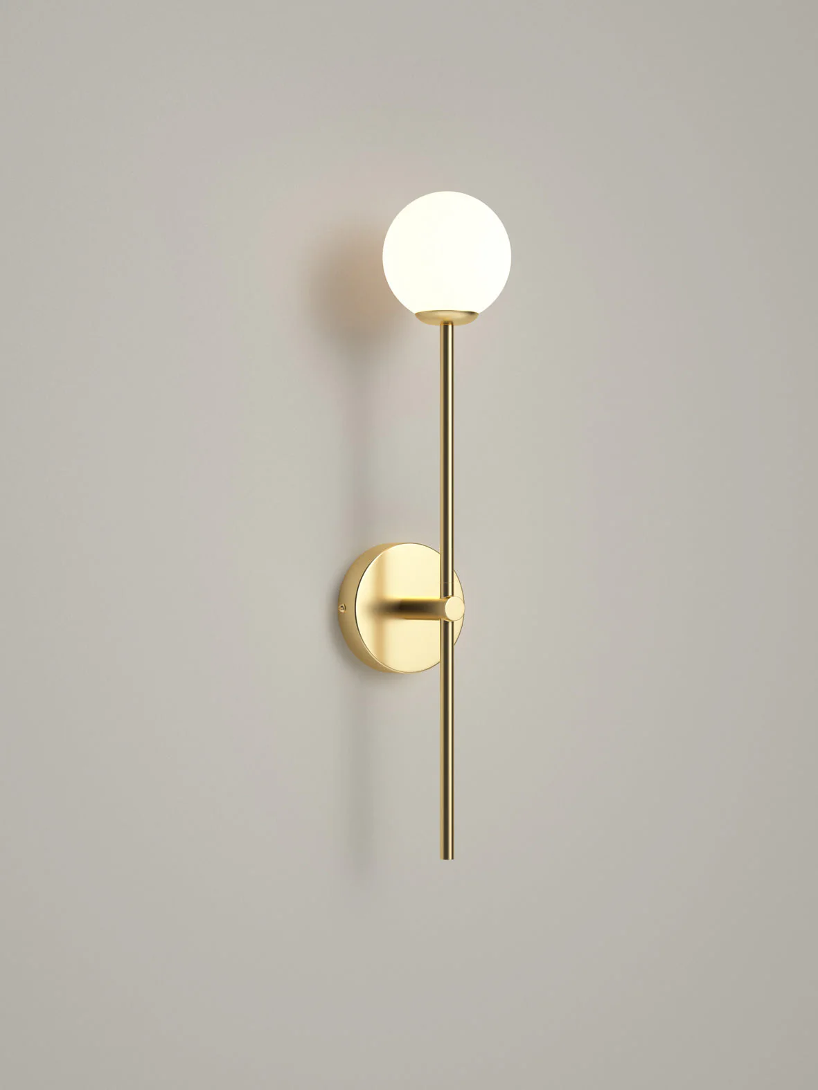 Chelso - brushed brass and opal wall light