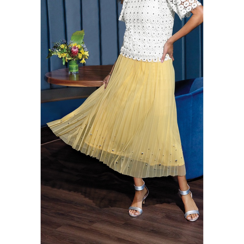 Bethany Pleated Skirt - MIDNIGHT VELVET CATALOG