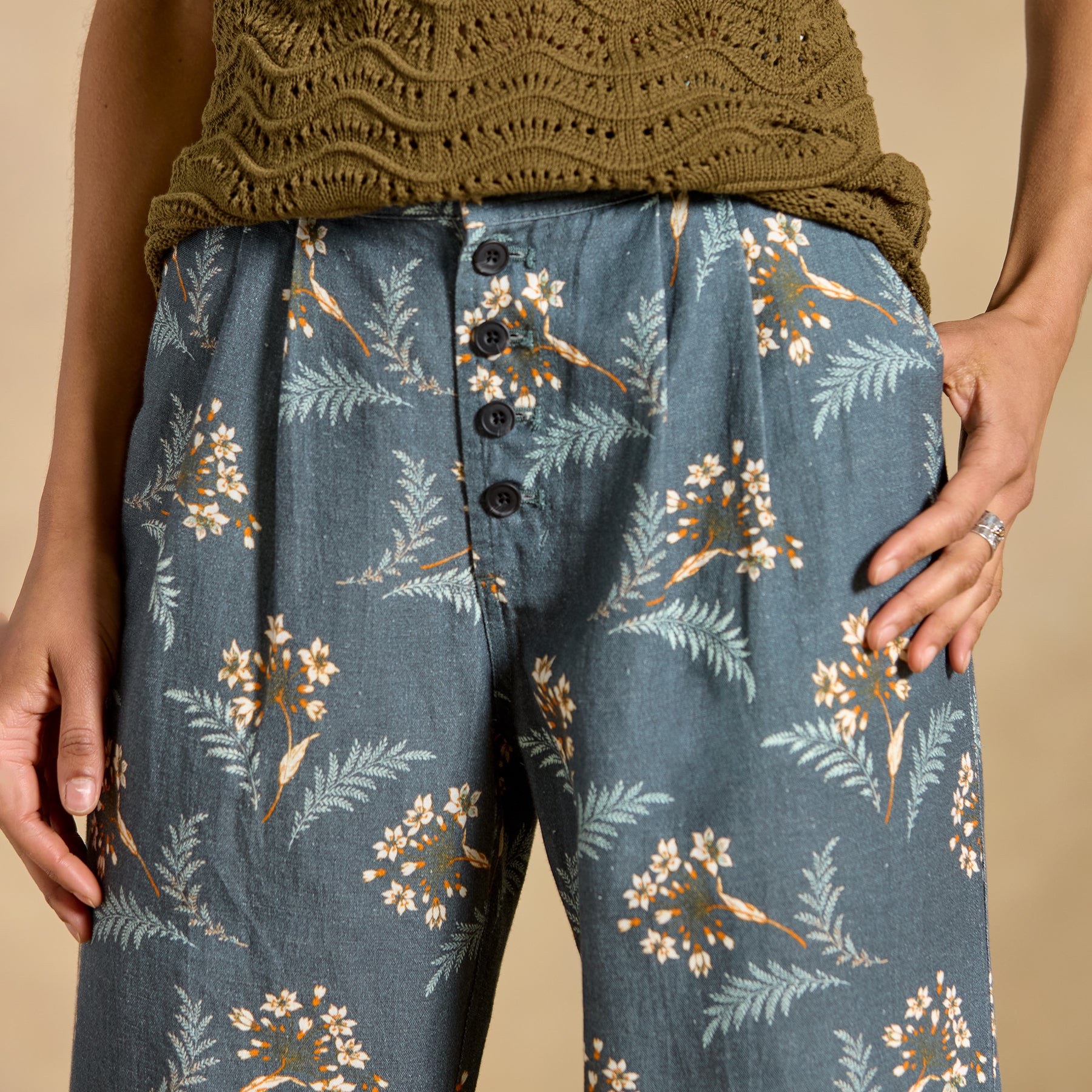 Benicia Pleated Pants - Sundance Clothing