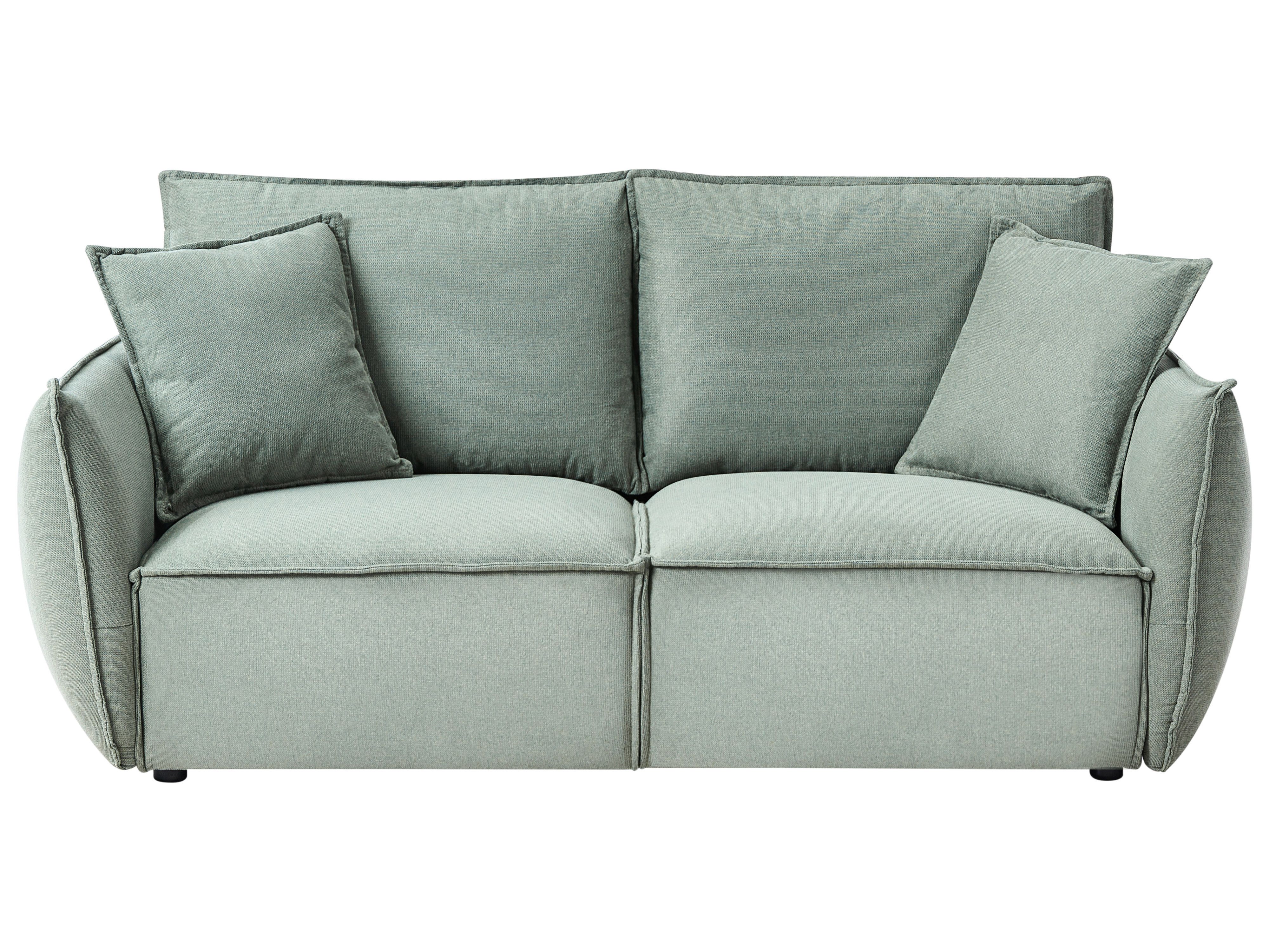 Sofa 3 Seater KUNES Fabric Light Green