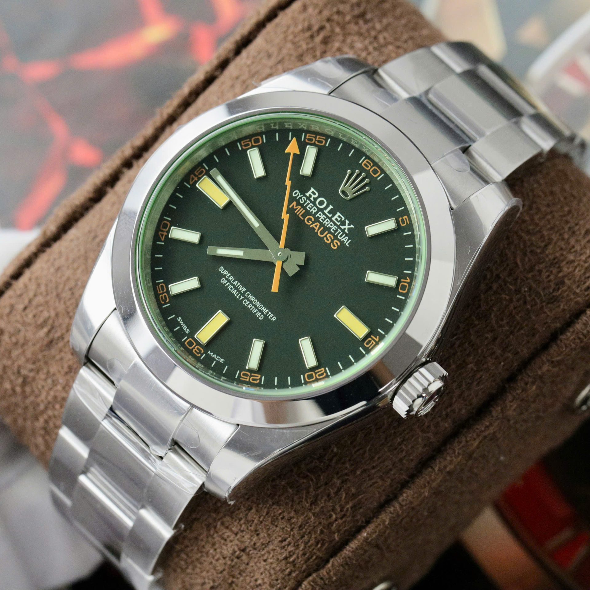Rolex Milgauss 116400GV Best Replica Watch Oyster Strap VS Factory 40mm - Elite Watch Atelier