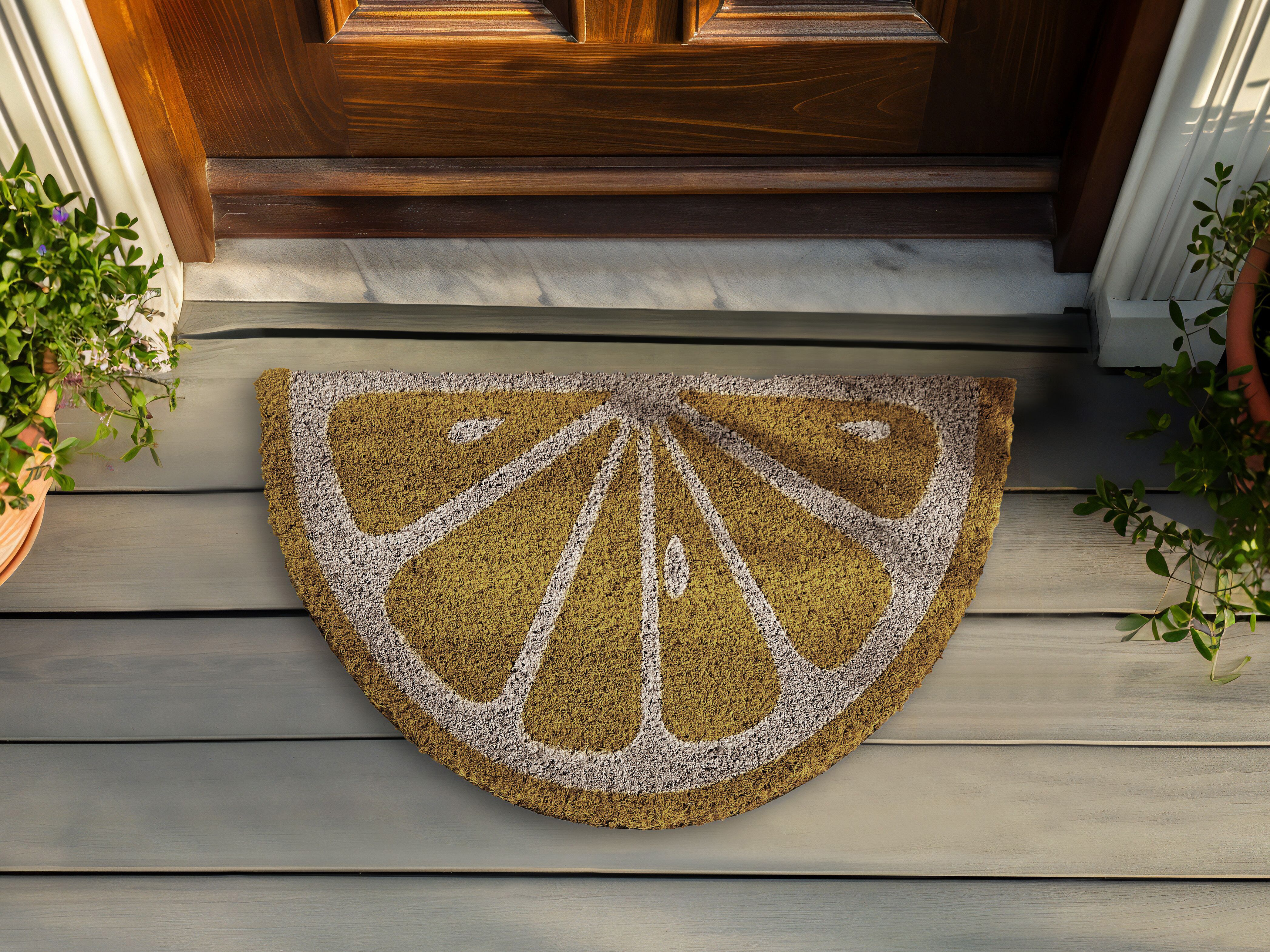 Doormat IJEN Yellow 40 x 60 cm Coir