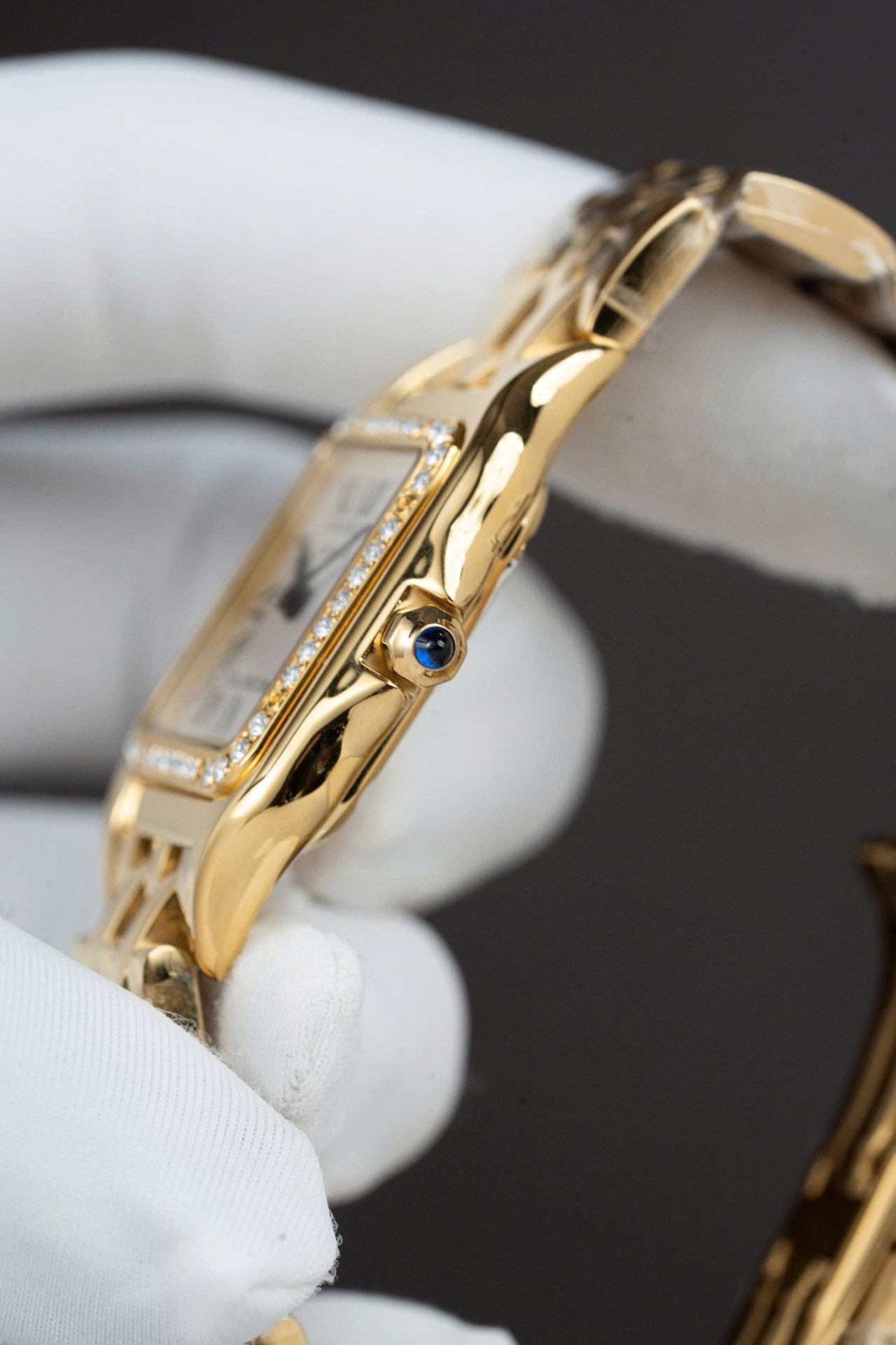 Cartier Panthere WJPN0015 White Dial Replica Watch Bezel Diamonds Moissanite 27x37mm - Top club