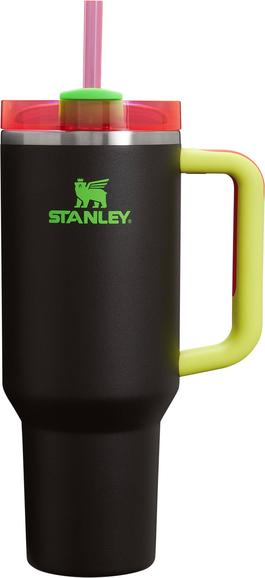 Stanley Dining | 40oz Neon Black Stanley Tumbler | Color: Black/Green | Size: Os | Starlightdiva95's Closet