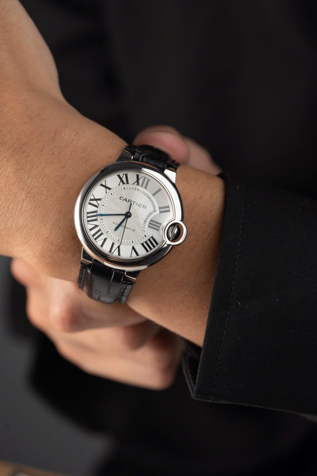 Cartier Ballon Bleu Replica 1:1 Watch White Dial Leather Strap 36mm - Top club