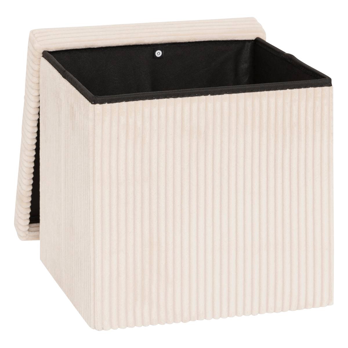 Folding Pouf "Arum" Ivory, 38x38 cm