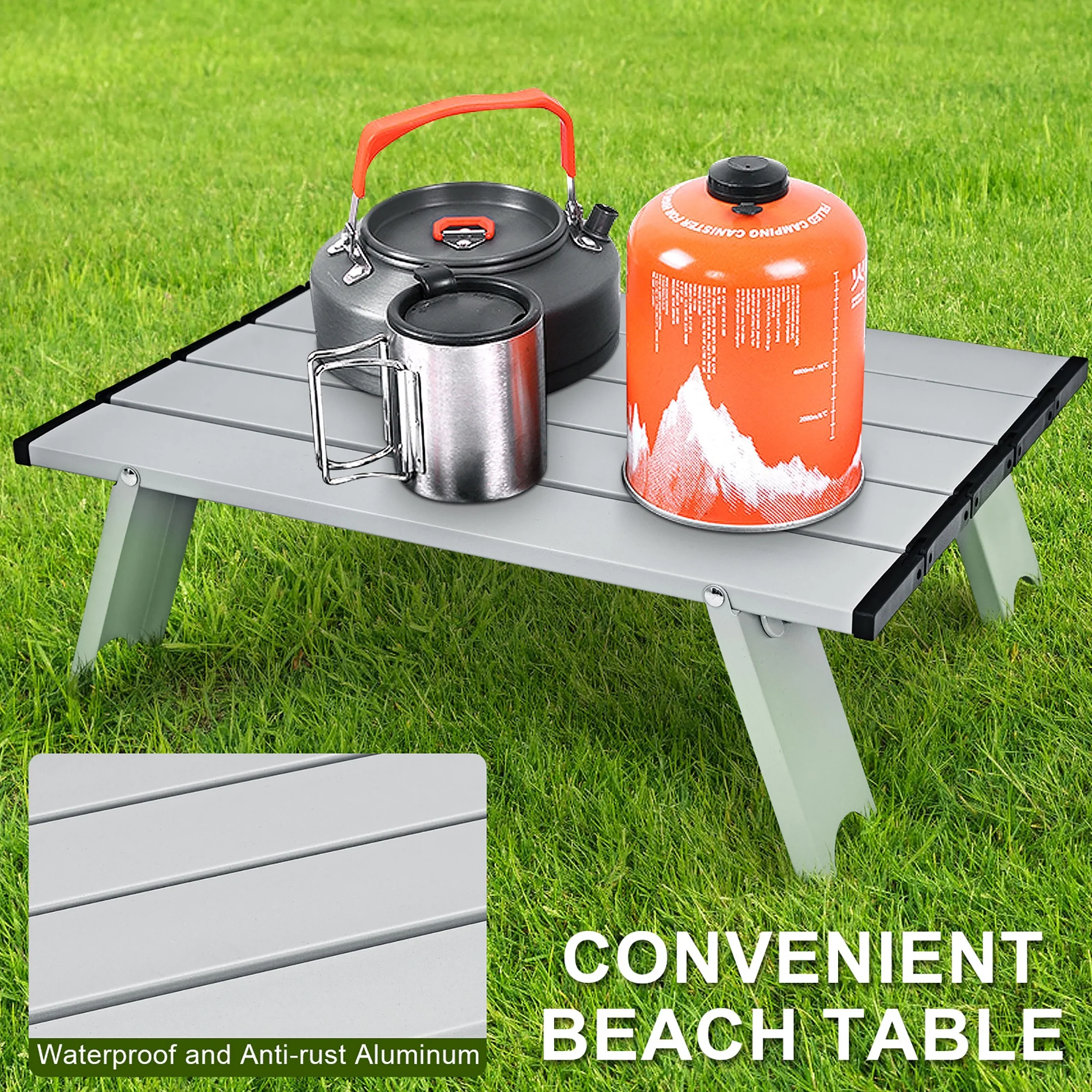 Costway 2-Pack Folding Backpack Beach Chair Table Set 5-Position Outdoor Reclining Chair Pink - Image 52