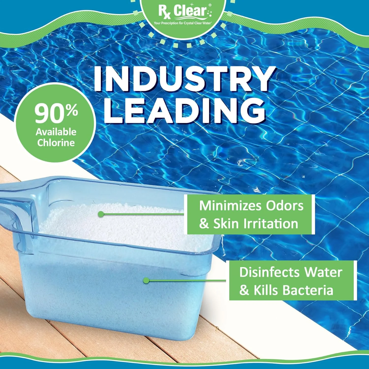 Rx Clear Granular Pool Chlorine, 50 lbs - Image 4 Rx Clear Granular Pool Chlorine, 50 lbs - Image 4