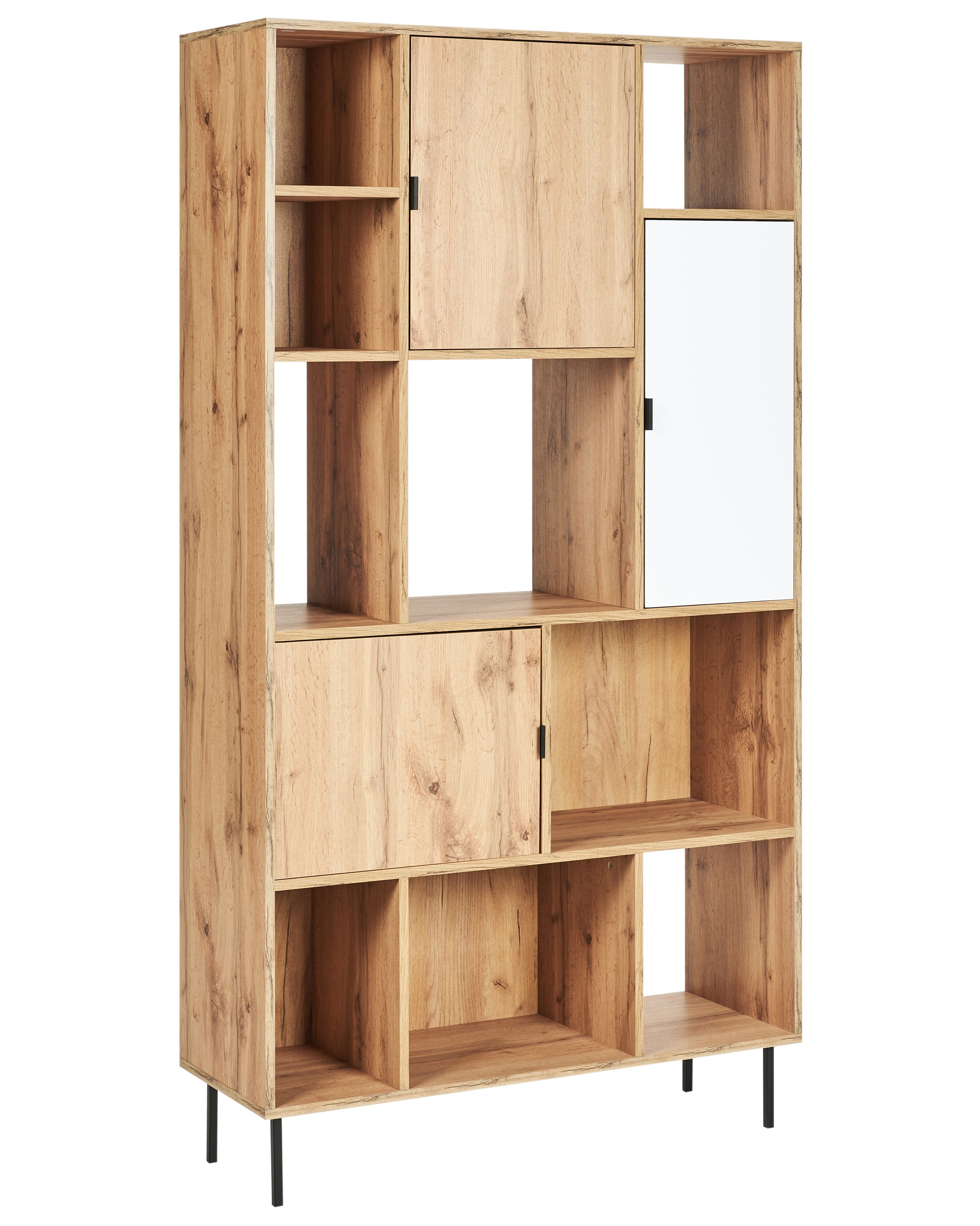 5 Tier Shelving Unit AMOS 185 cm Light Brown