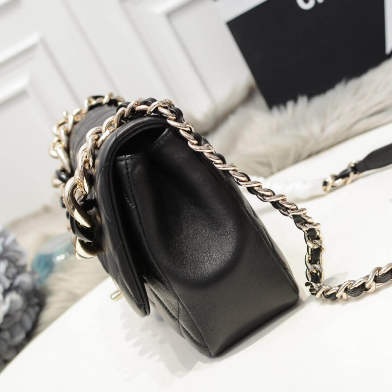 Replica Chanel Flap Bag With Large Bi-Color Chain As13541:1High-quality replica