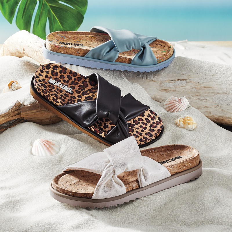 Muk Luks Jasmine Knotted Slide with Memory Foam - MIDNIGHT VELVET CATALOG