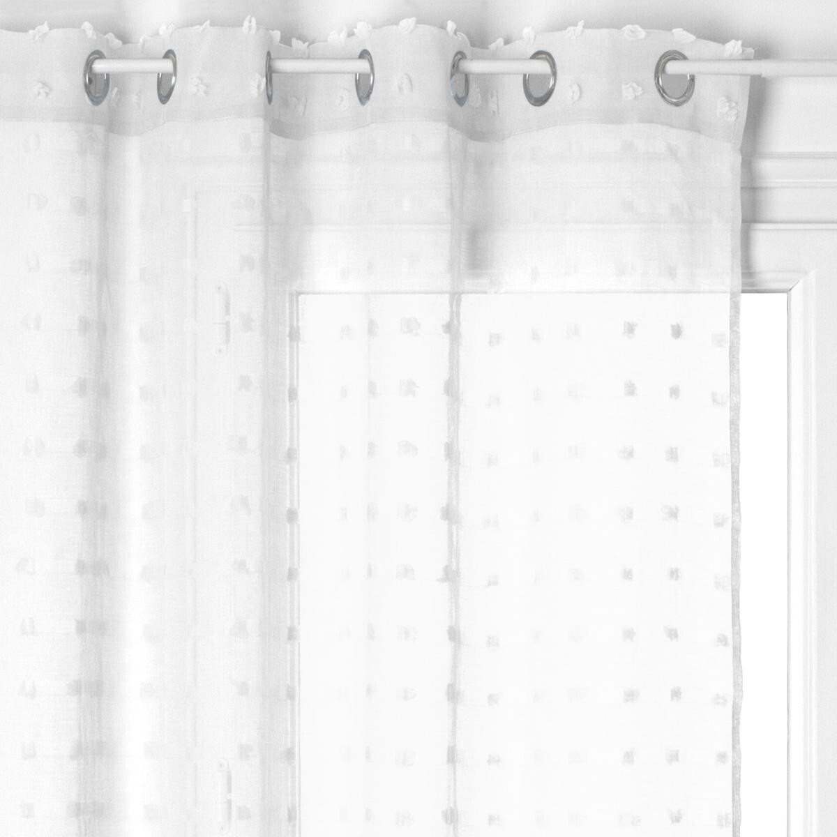 Sheer Curtain "Lily" White, 140x240 cm