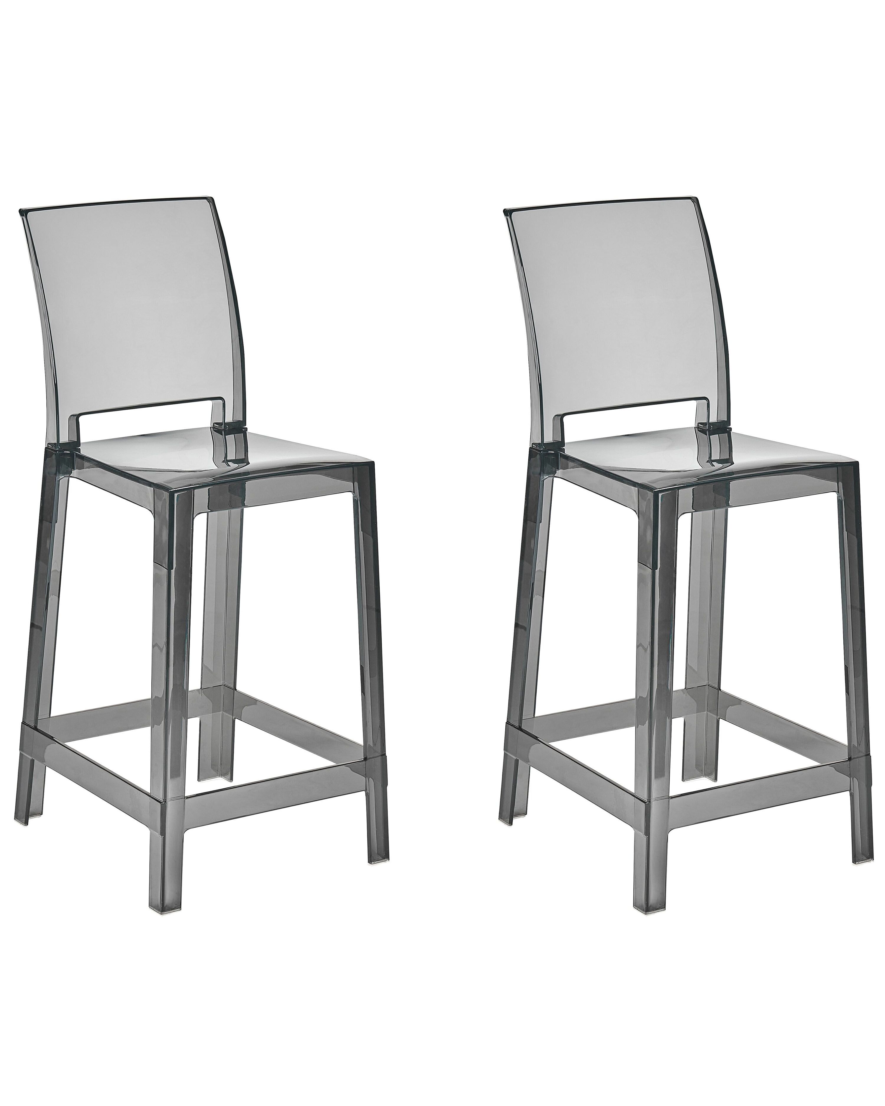Set of 2 Bar Chairs WELLINGTON Black