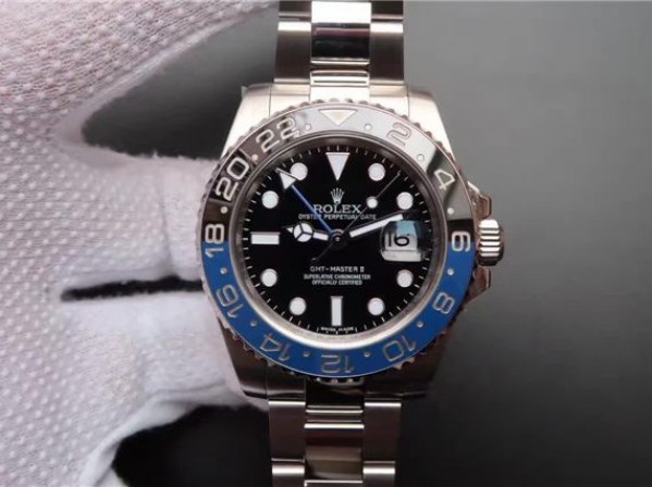 Replica Rolex GMT-Master II 116710 BLNR Black/Blue Ceramic Noob A3186 - Elite Watch Atelier