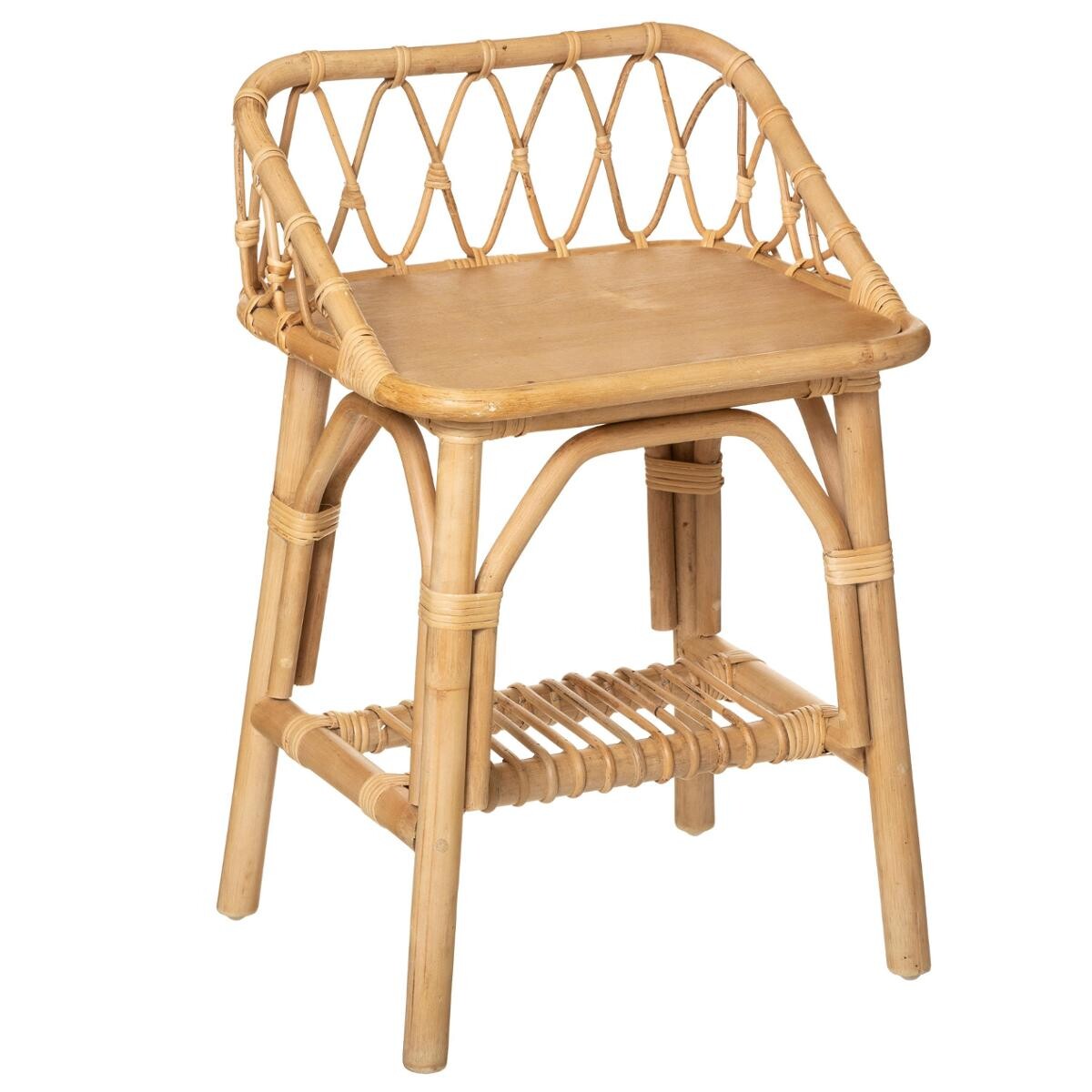 Kids bedside table Rattan, H.56 cm