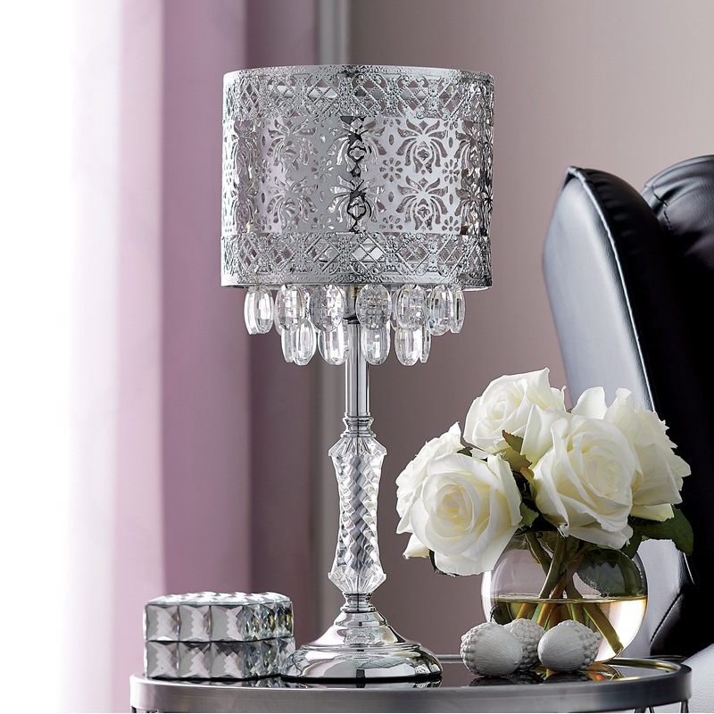 Coralia Crystal Table Lamp - MIDNIGHT VELVET CATALOG
