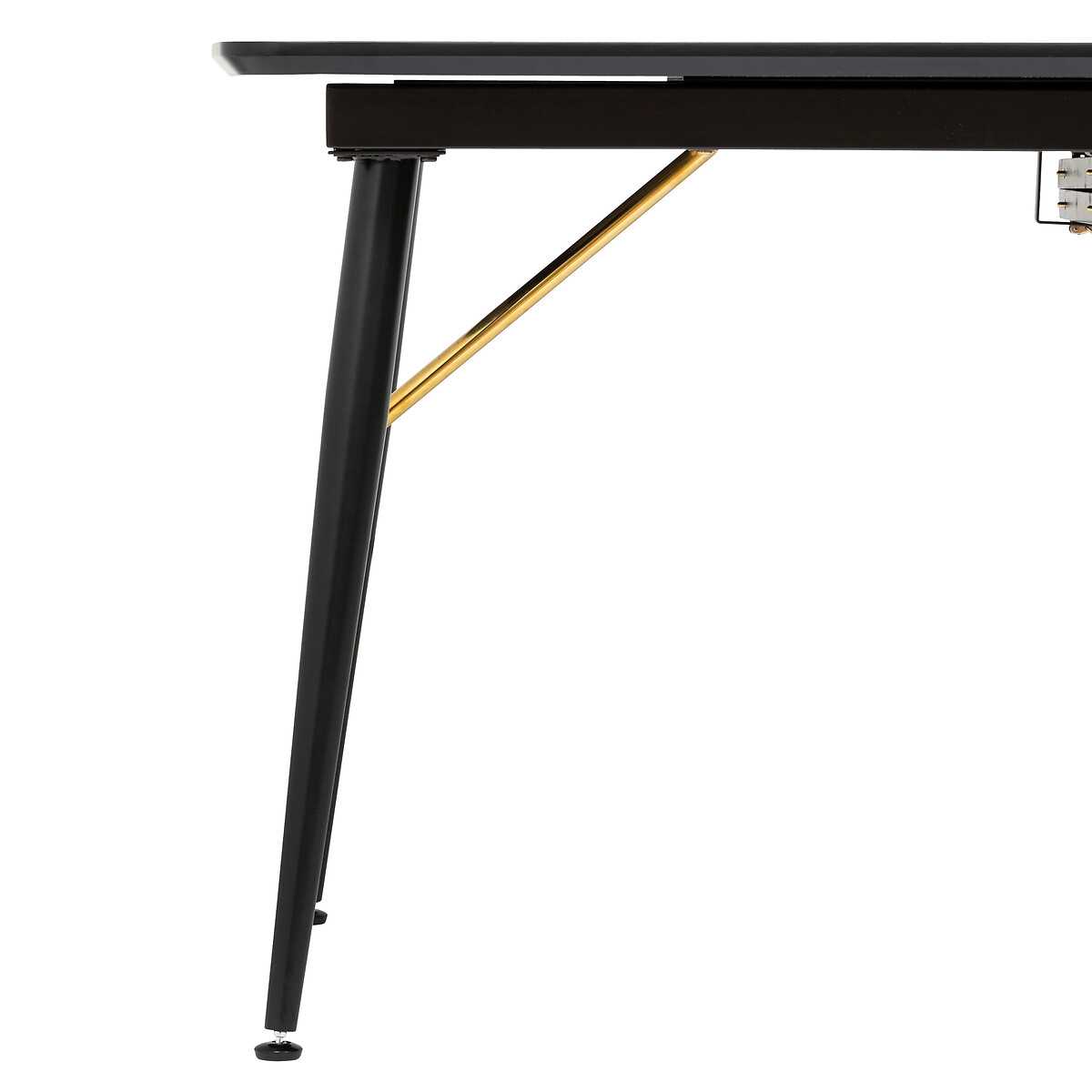Extendable dining table "Aubrey" Black, 180x220 cm