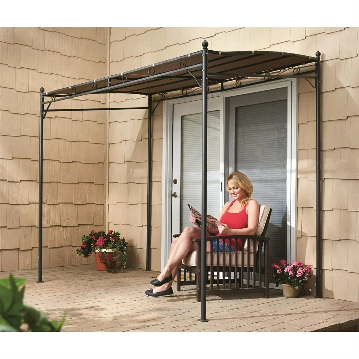 Guide Gear Small Gazebo Canopy Tent, Tan, 5 ft x 8 ft 2 in x 7 ft 6 in H - Image 3 Guide Gear Small Gazebo Canopy Tent, Tan, 5 ft x 8 ft 2 in x 7 ft 6 in H - Image 3
